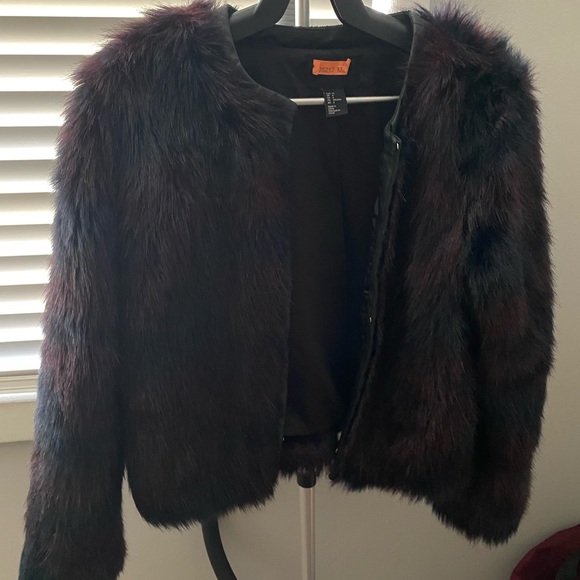 Faux Fur Coat H&M Size 6 - Picture 1 of 2